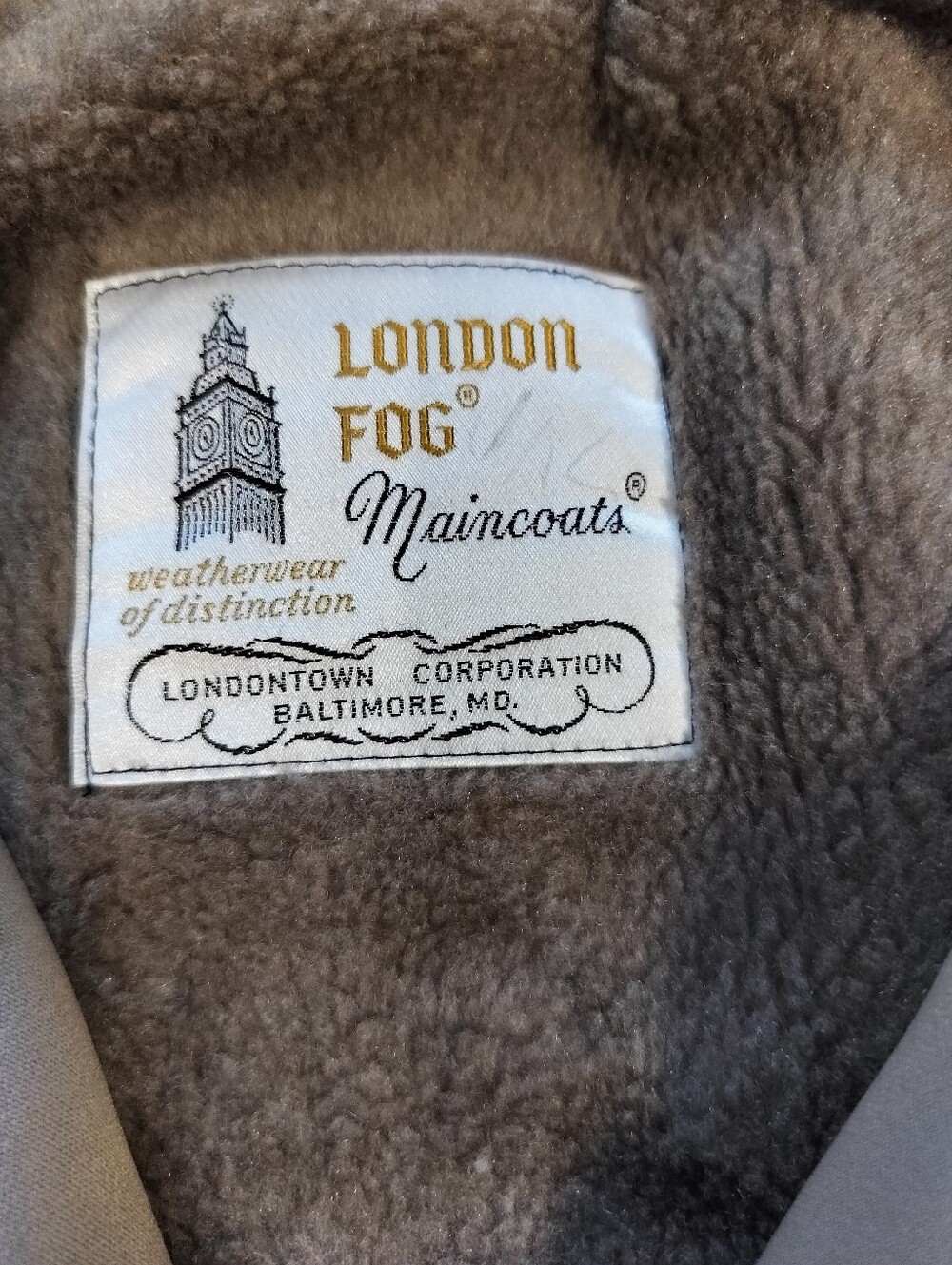 Vintage 70s London Fog Maincoats Khaki Trench Coat Impeccable Sherpa Lining 16P - Picture 6 of 13
